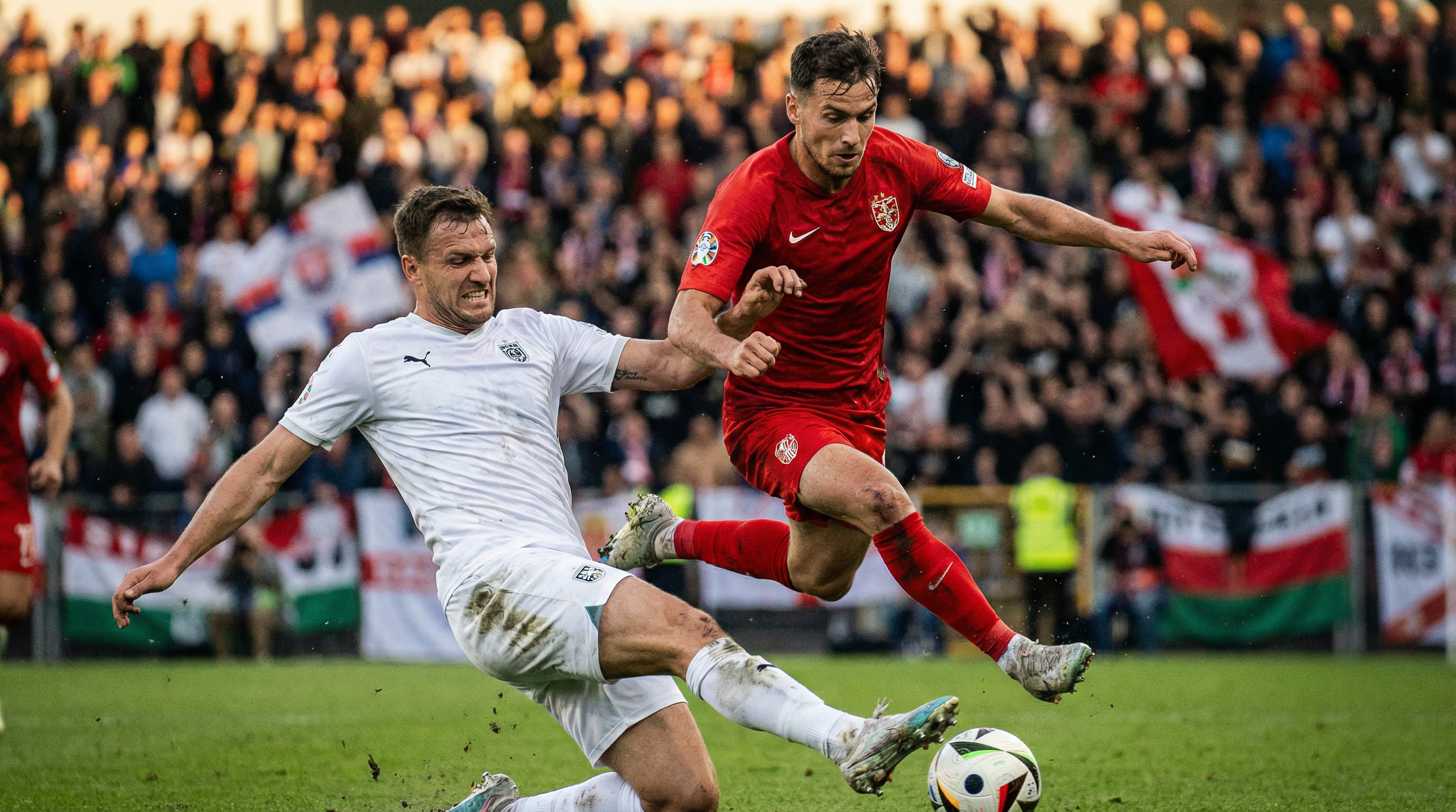 足球比赛激烈对抗